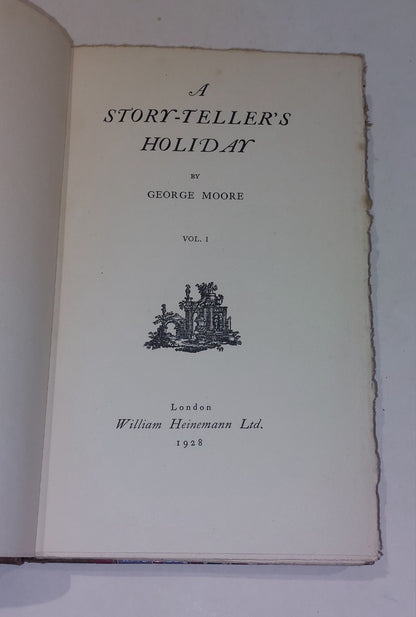 A Story-Teller's Holiday By George Moore (1928) 2 Volume Set [Heinemann] Hb Book5