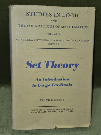 Set Theory - Introduction To Large Cardinals - Frank Drake - Studies In Logic1