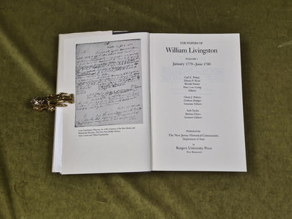 Papers of William Livingston, Volume 3 - Rutgers 1986 HB DJ3