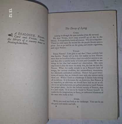 OSCAR WILDE  INTENTIONS  UNICORN PRESS 19456