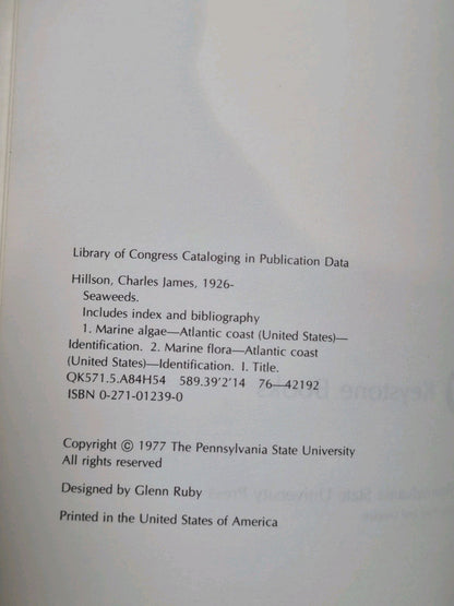 Seaweeds East Coast of the United States 1977 Hillson4
