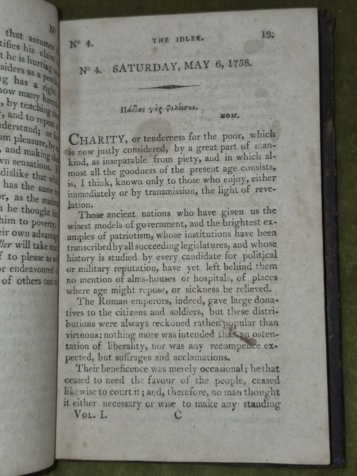 The Idler Samuel L Johnson Vol 1 1806 Bell & Bradfute Edinburgh7