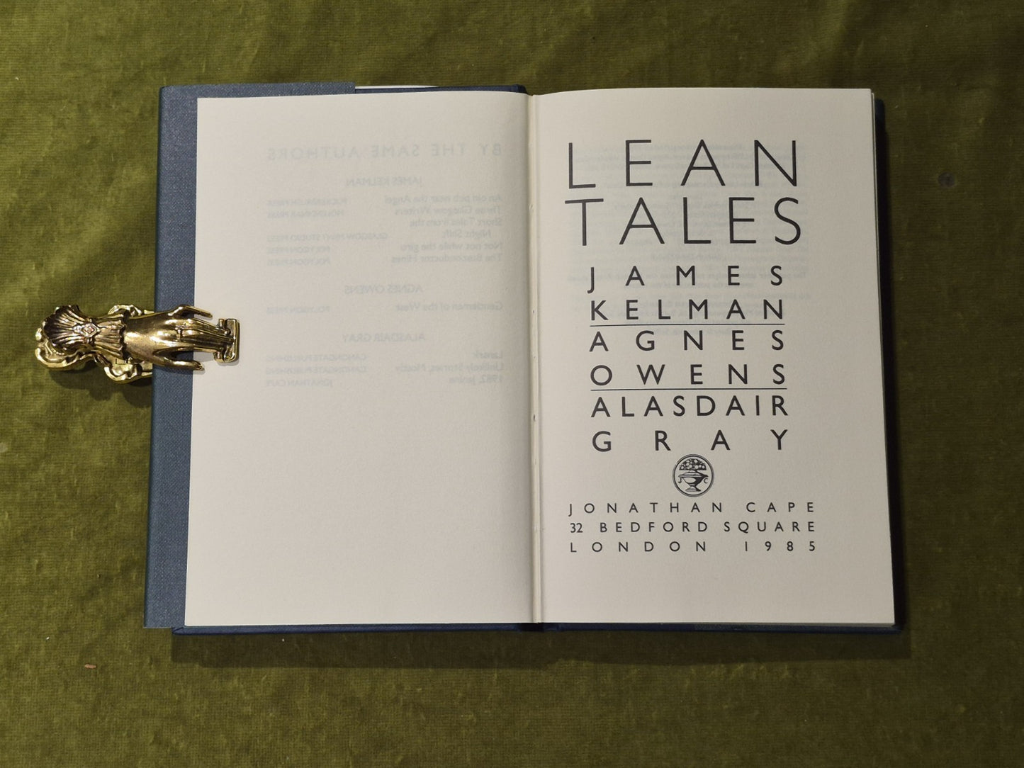 Alasdair Gray (SIGNED) James Kelman, Agnes Owens - Lean Tales 1st HB DJ5