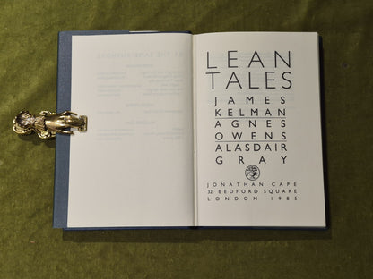 Alasdair Gray (SIGNED) James Kelman, Agnes Owens - Lean Tales 1st HB DJ5