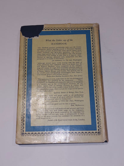 Handbook Of The Birds Of India And Pakistan [Vol.9] 1973 By Ali & Ripley Hb2