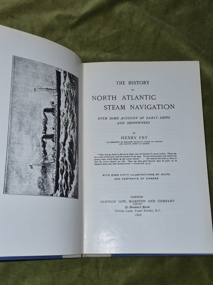 1896 History of North Atlantic Steam Navigation by Henry Fry (1969 Hardcover)6