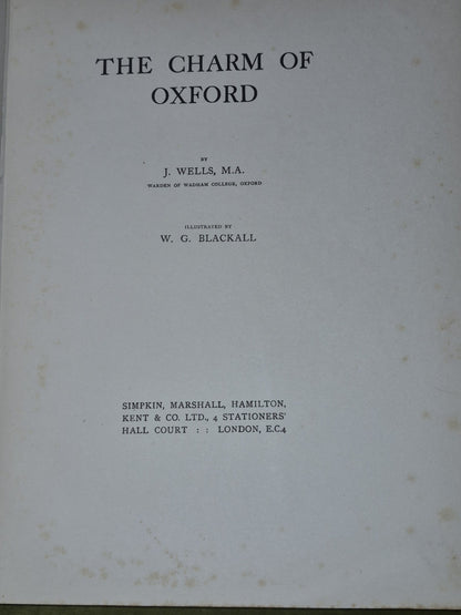 The Charm of Oxford (1920) J. Wells5