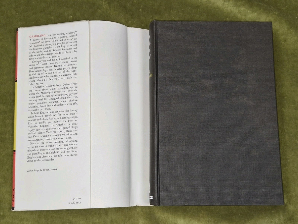 The Itch for Play L.J. Ludovici 1962 1st Ed Gambling History Dust Jacket HC3