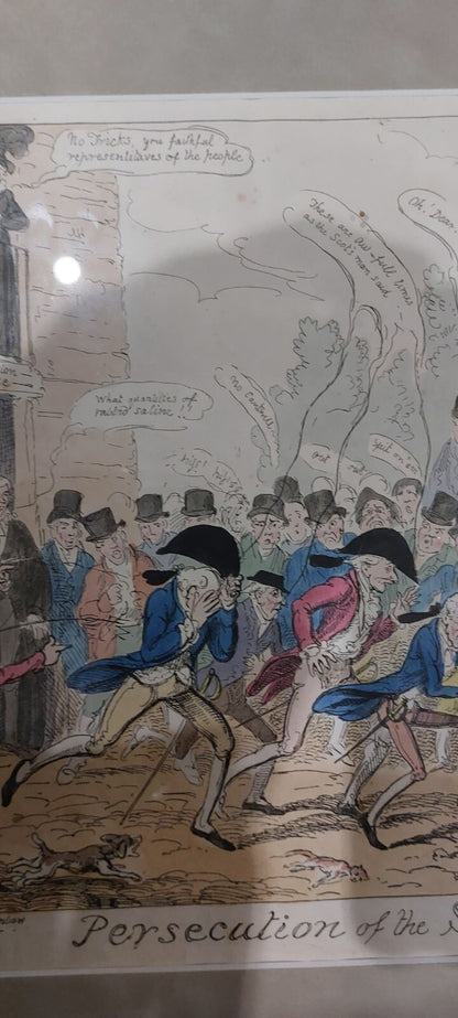 George Cruikshank, Benbow Pub 1820 PERSECUTION OF THE SAINTS Political Satirical3