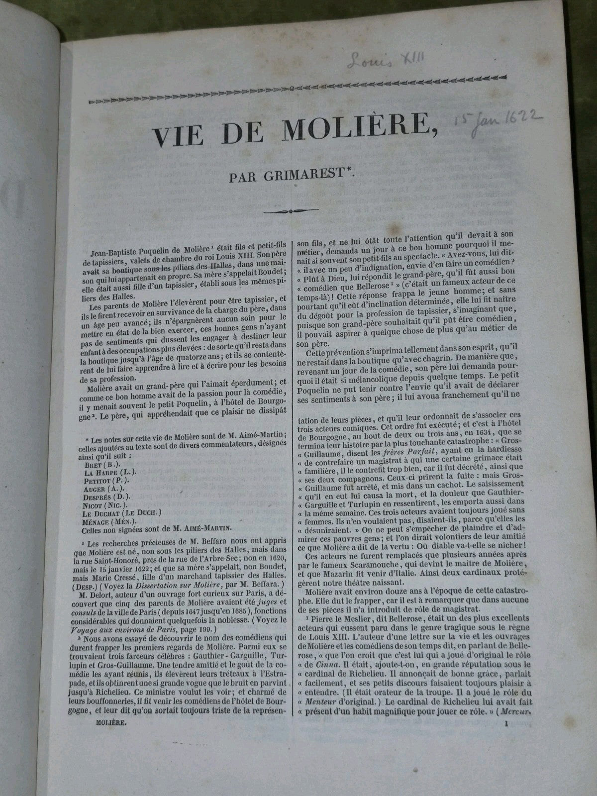 Ouvres Completes De Moliere Paris Chez Firmin Didot Freres 18537