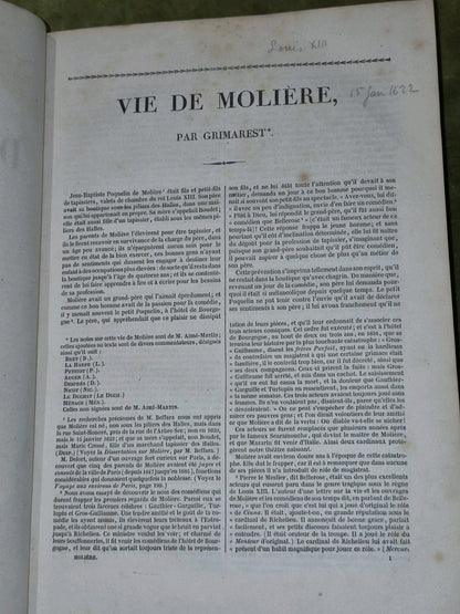 Ouvres Completes De Moliere Paris Chez Firmin Didot Freres 18537