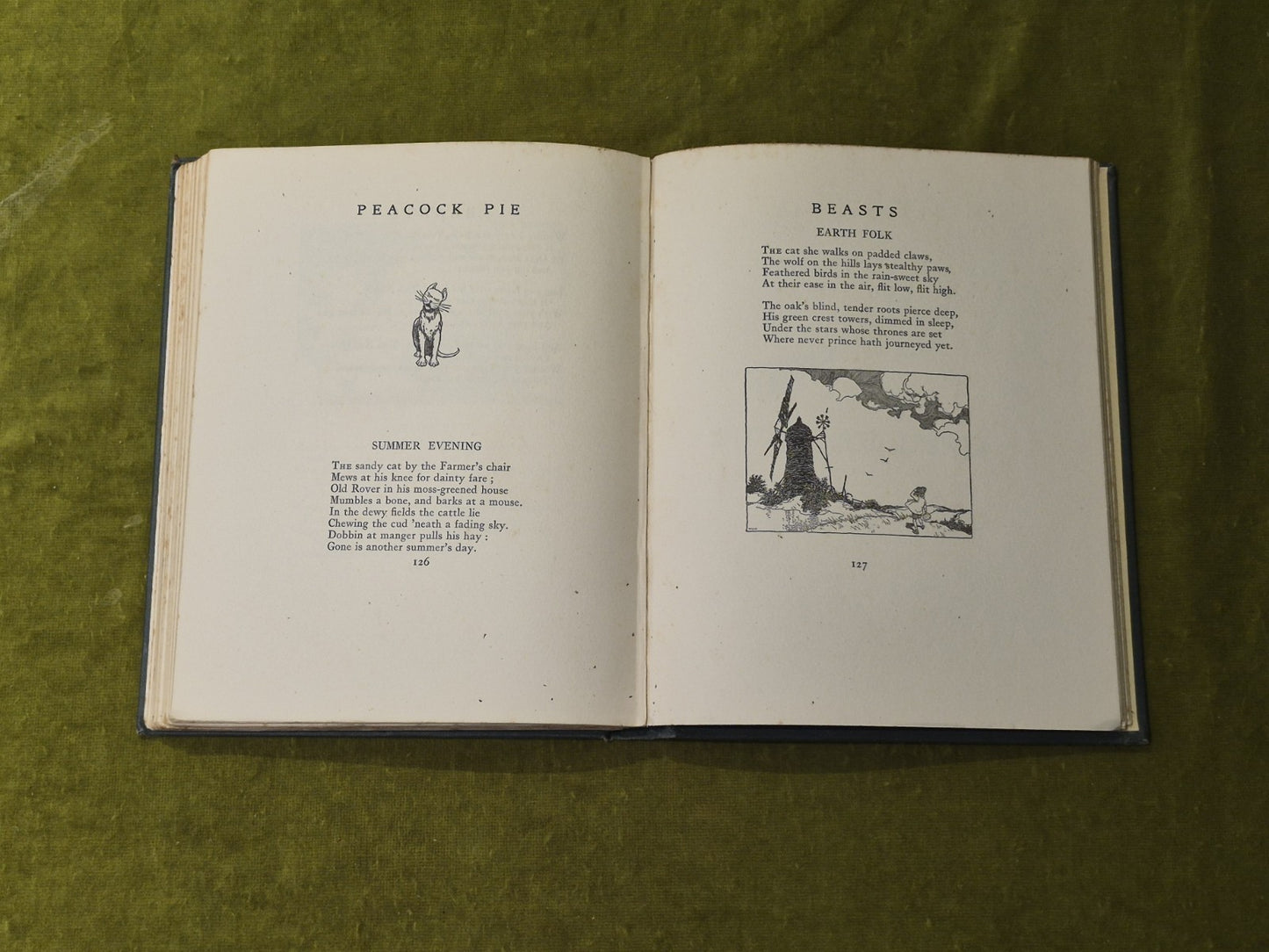 Peacock Pie - Walter De La Mare , illus W Heath Robinson 1919 1st HB9