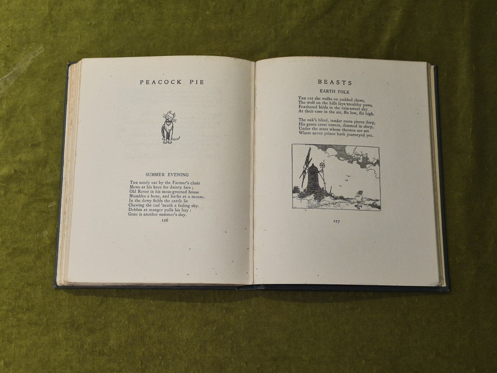Peacock Pie - Walter De La Mare , illus W Heath Robinson 1919 1st HB9