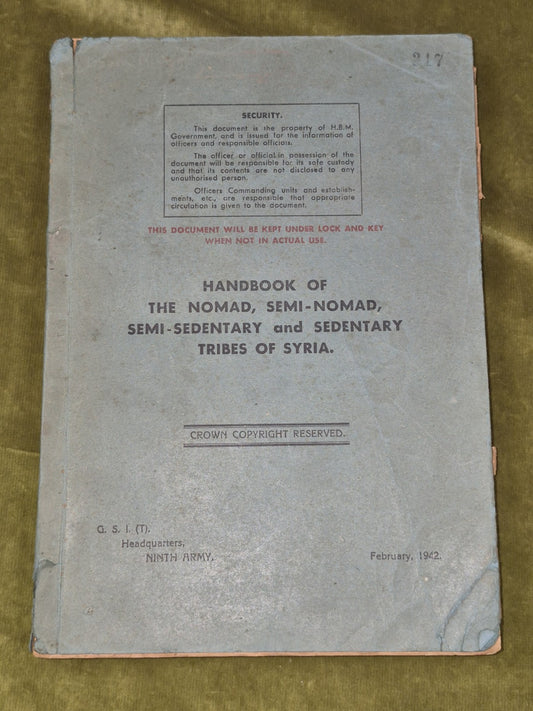 Handbook of the Nomad Semi-Nomad Semi-Sedentary Sedentary Tribes of Syria 0