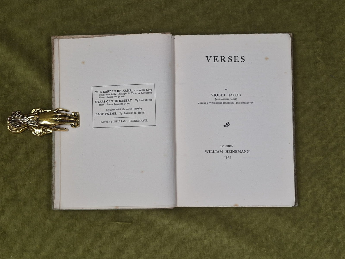 Verses by Violet Jacob , 1905 Heinemann HB4