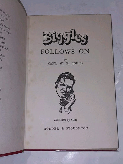 Biggles Follows On By Captain W. E. John's, 1st Edition (1952) Hb Book4