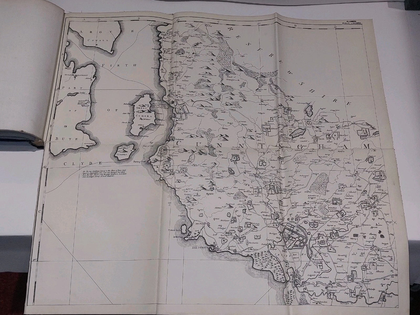 A New Map Of Ayrshire Captain Armstrong Facsimile Of 1775. 1959 At Time Of Burns6