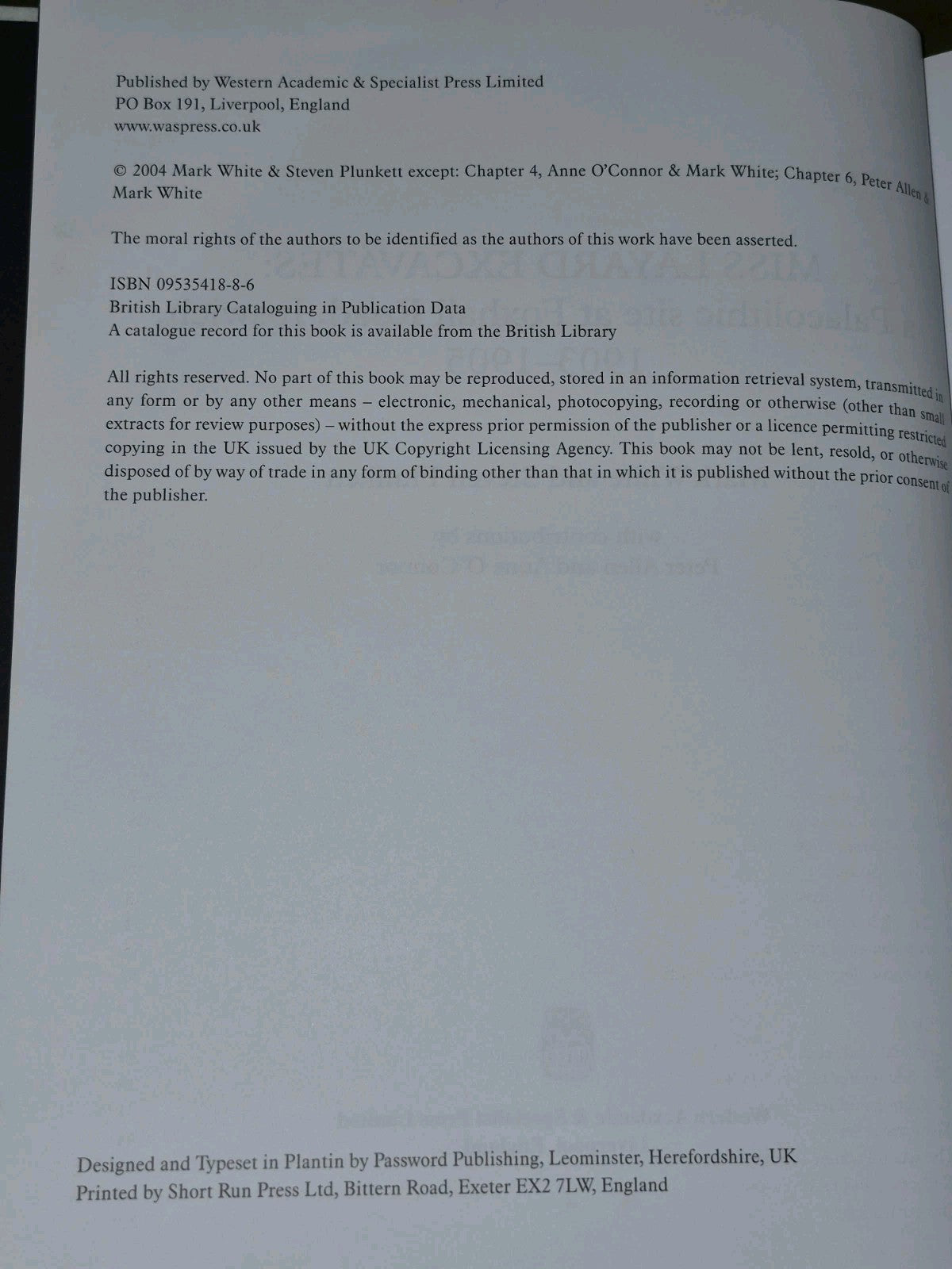 Miss Layard Excavates: A Paleolithic Site at Foxhall Road (2004)4