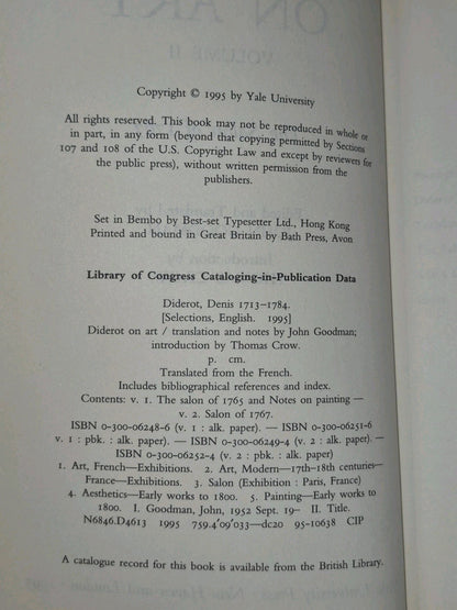 Diderot on Art I and II John Goodman Thomas Crow Salon of 1765 Notes on Painting2