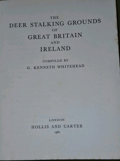 The Deerstalking Grounds Of Great Britain And Ireland, Whitehead, 19606
