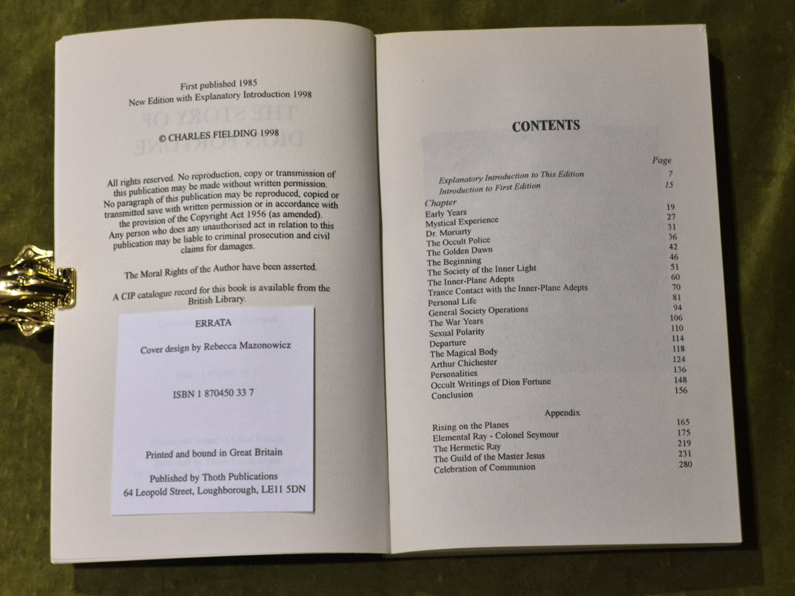 Story of Dion Fortune : As Told to Charles Fielding and Carr Collins4