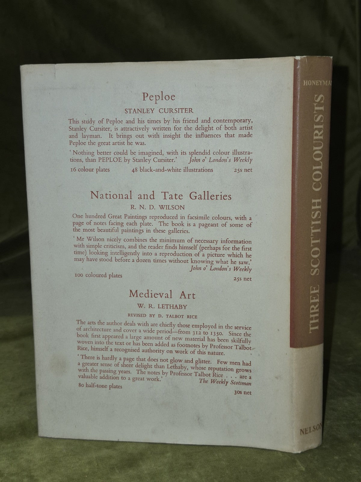 Three Scottish Colourists by Peploe Cadell Hunter, T.J. Honeyman (1950)1