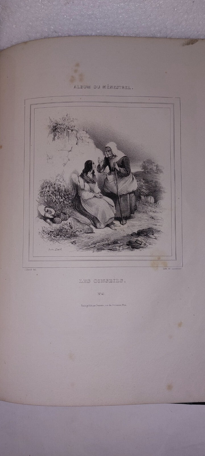 ALBUM DU MENESTREL Circs 1860 - 1880 Lithograph Plates 8