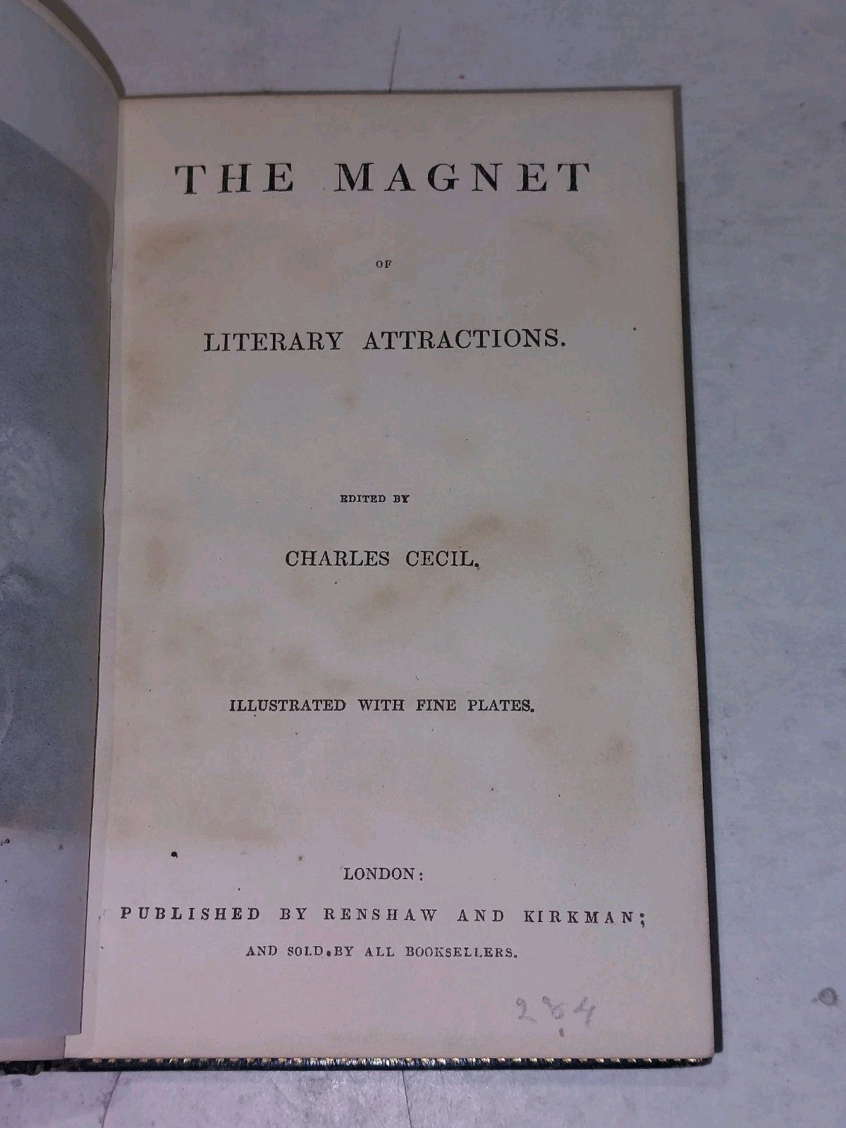 The Magnet Or Literary Attractions, Editor Charles Cecil, 19th Century Hb Book2