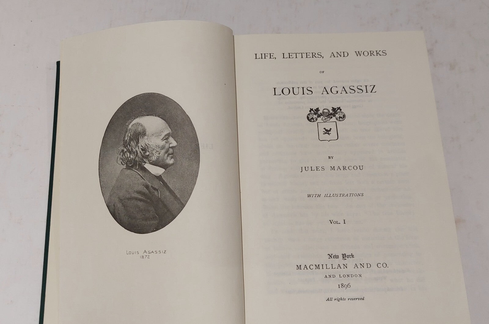 Life, Letters and Works of Louis Agassiz By Jules Marcou (1972) Book14