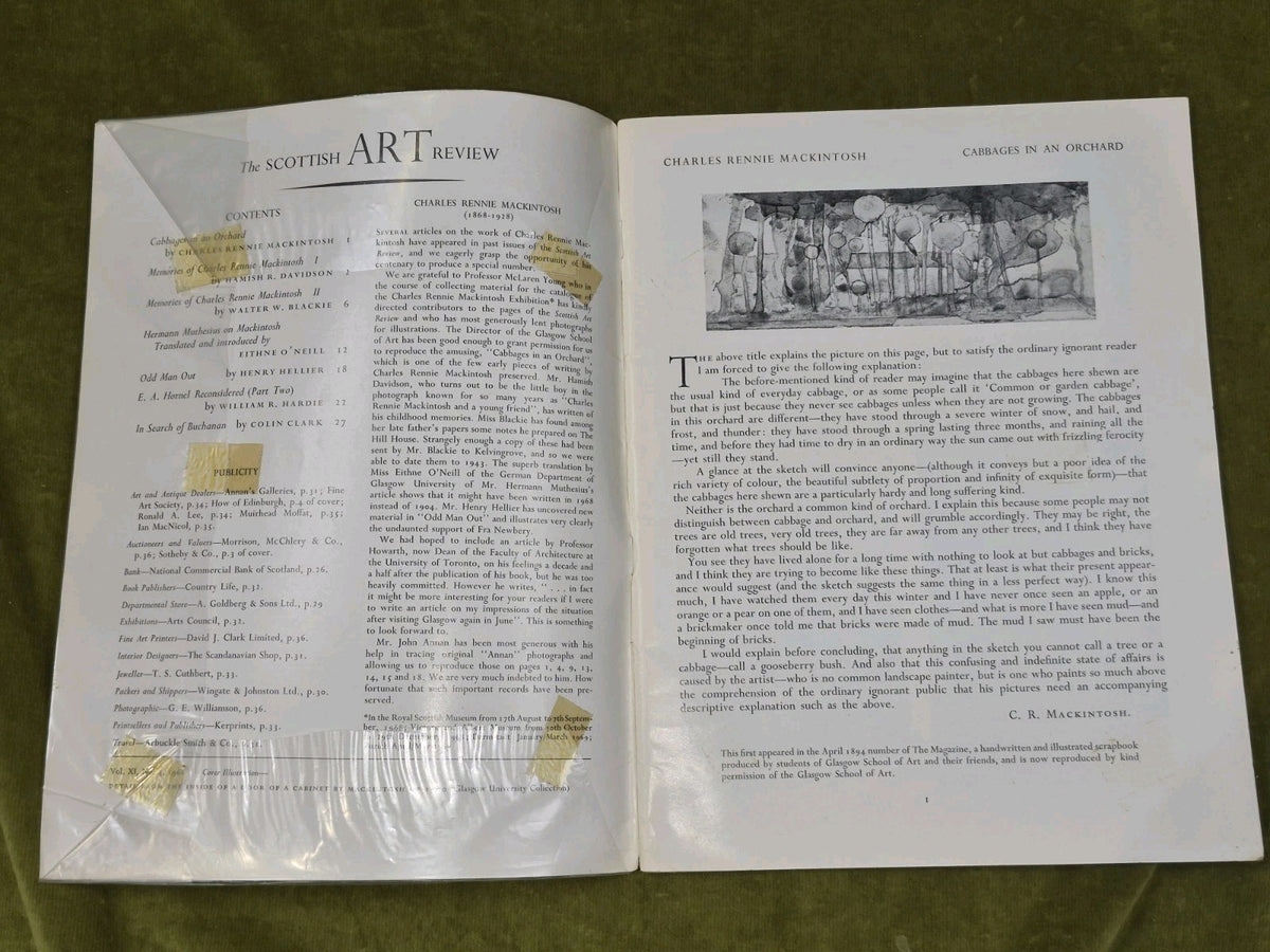 Charles Rennie Mackintosh  Scottish Art Review Special Number Vol XI N 42