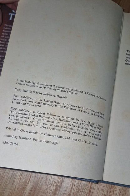 Starship Troopers by Robert A. Heinlein 1st UK Hardback Edition 1975. Dustjacket15