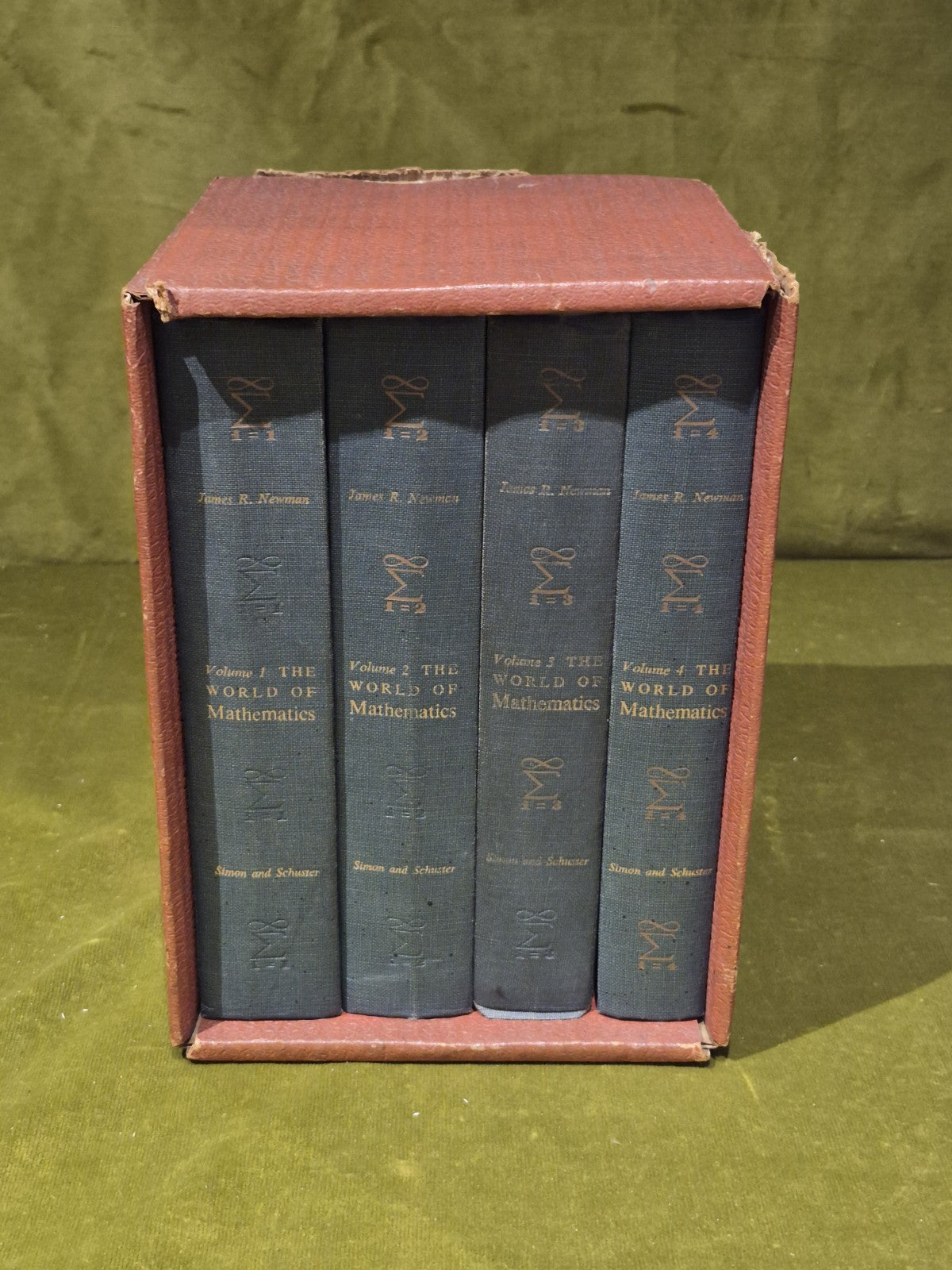 The World of Mathematics Volumes 1-4 in slipcase by James R. Newman 19560
