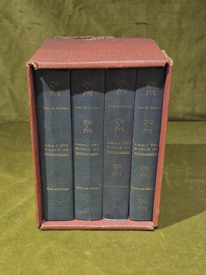 The World of Mathematics Volumes 1-4 in slipcase by James R. Newman 19560