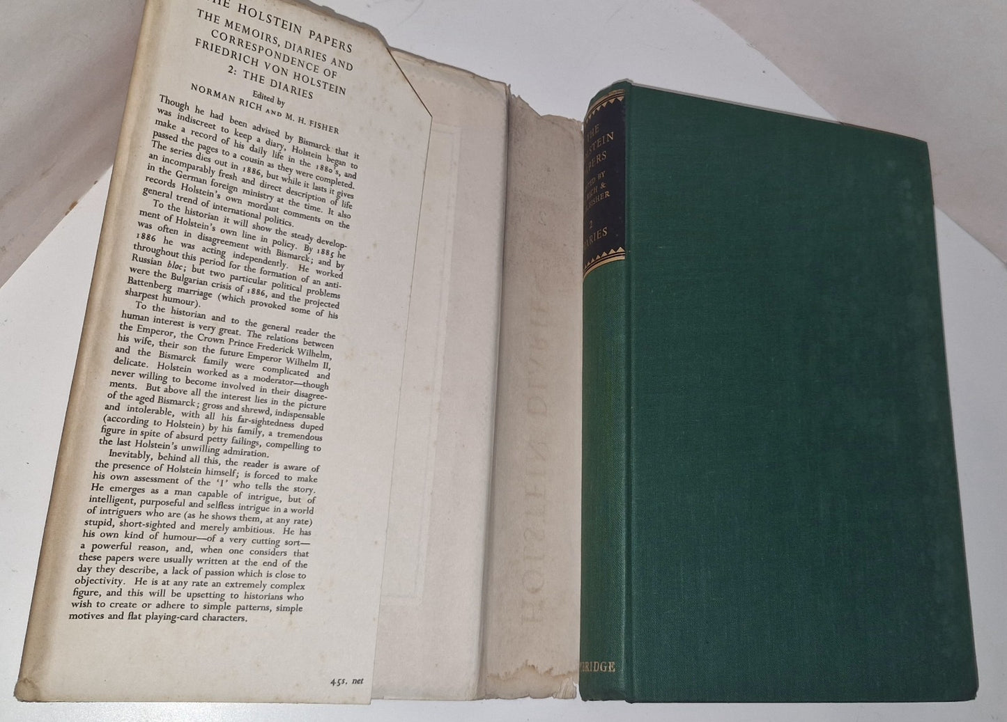 The Holstein Papers 4 Volume Hardback 1st Edition Set With Dust Jacket 1955  638