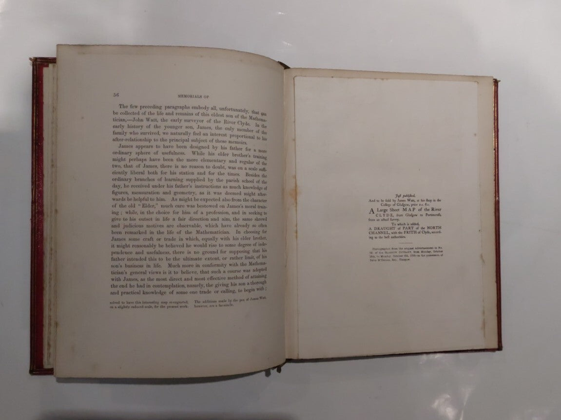 1856 Memorials of the Lineage of James Watt G Williamson 1st Edition With Map11