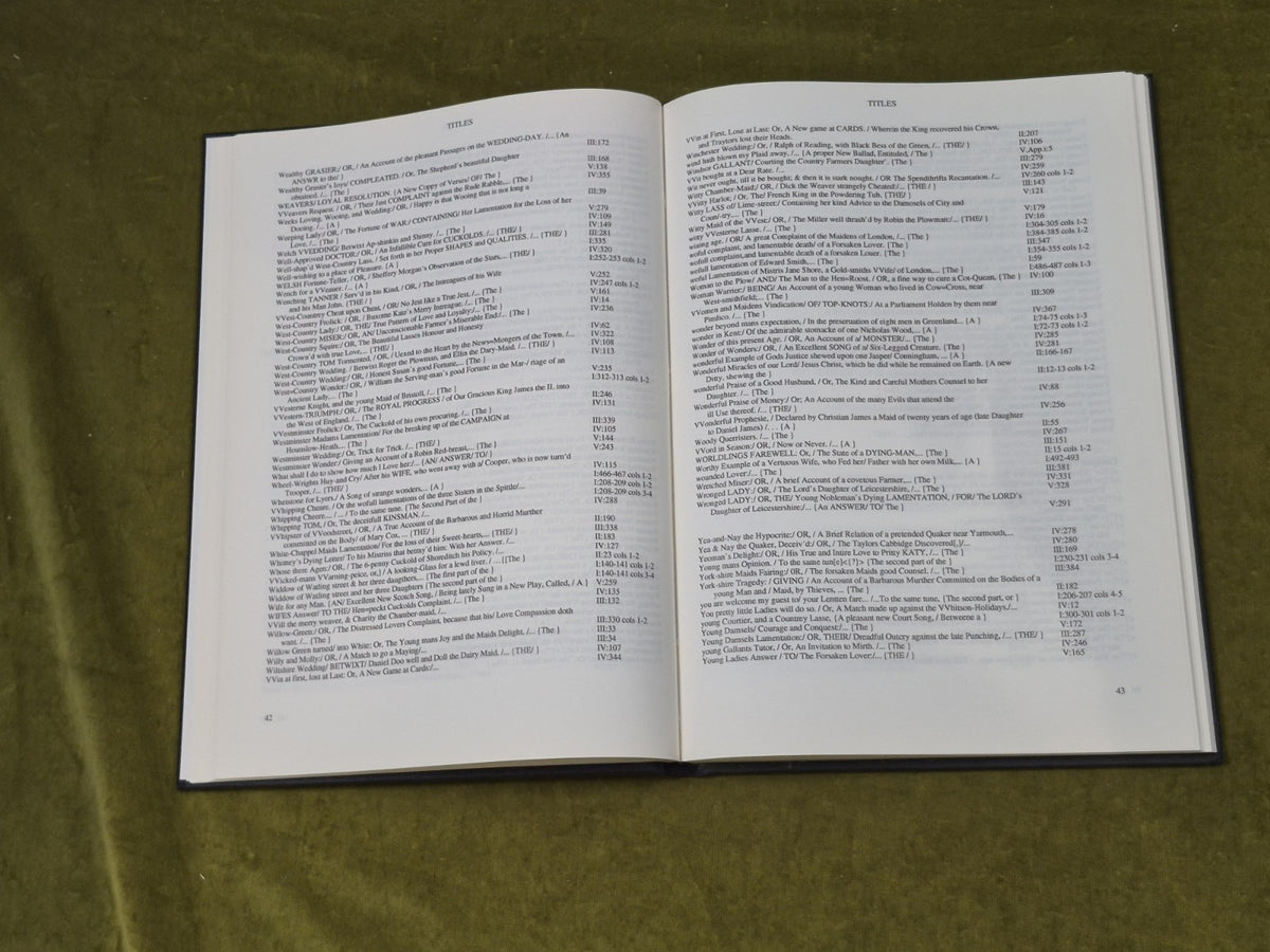 Catalogue of the Pepys Library Vol II : Ballads , Part 2 : Index - D S Brewer5