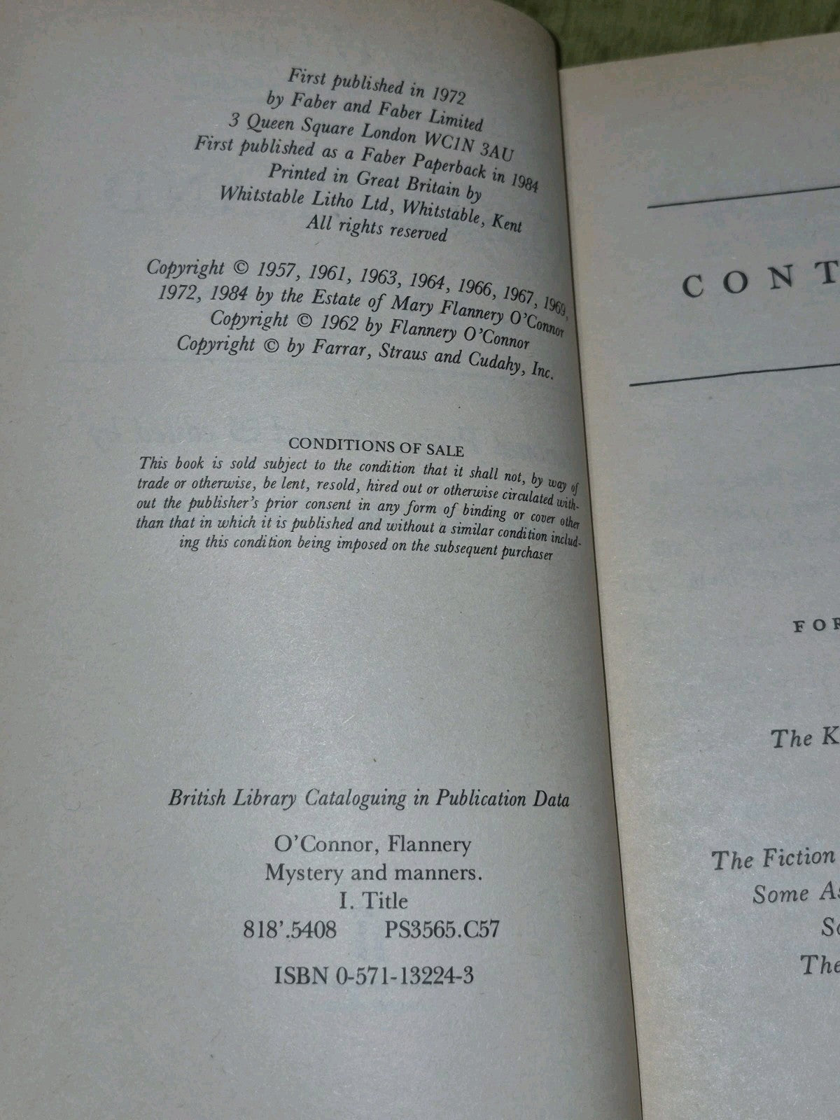 Mystery and Manners Occasional Prose by Flannery O'Connor (1984)6