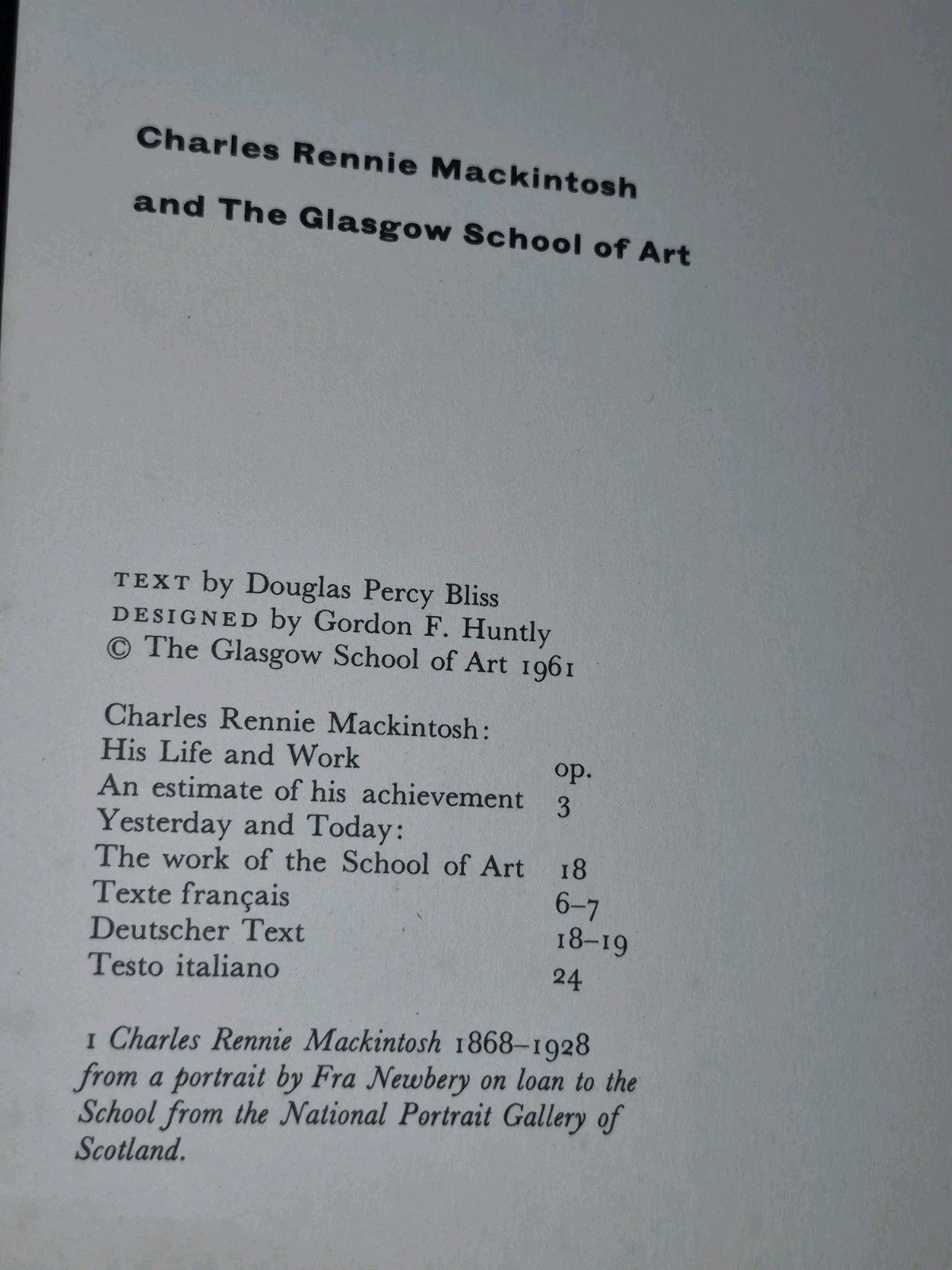 Charles Rennie Mackintosh & The Glasgow School Of Art  1st PB Ed2
