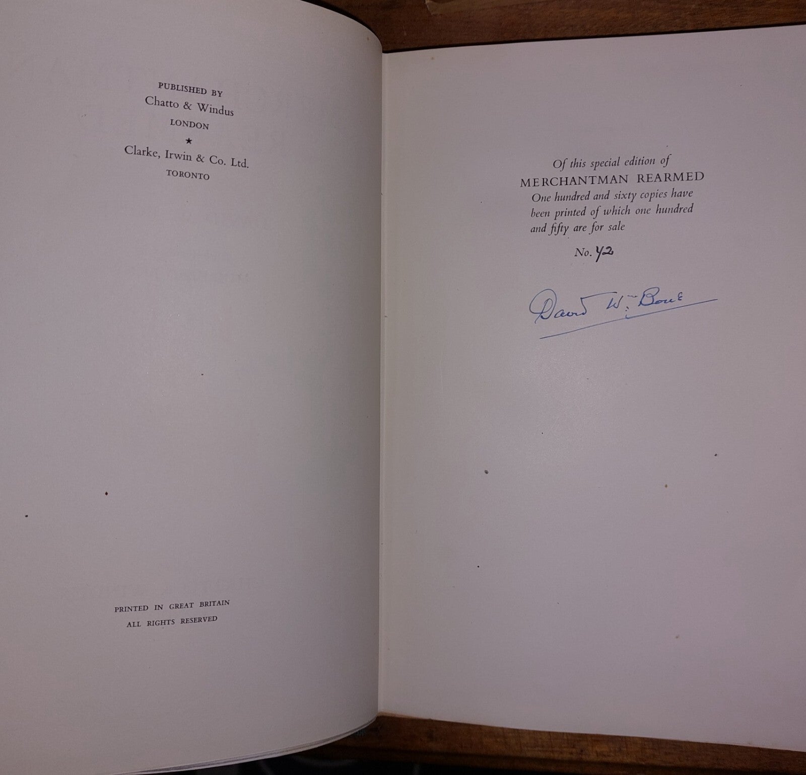 1949 Merchantman Rearmed David W Bone SIgned Limited Muirhead Bone Illustrated 7