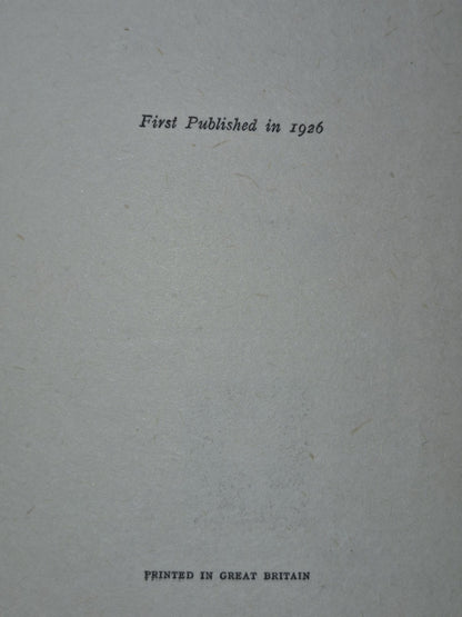 Some Talk of Alexander James Bridie 1926 Methuen & Co4