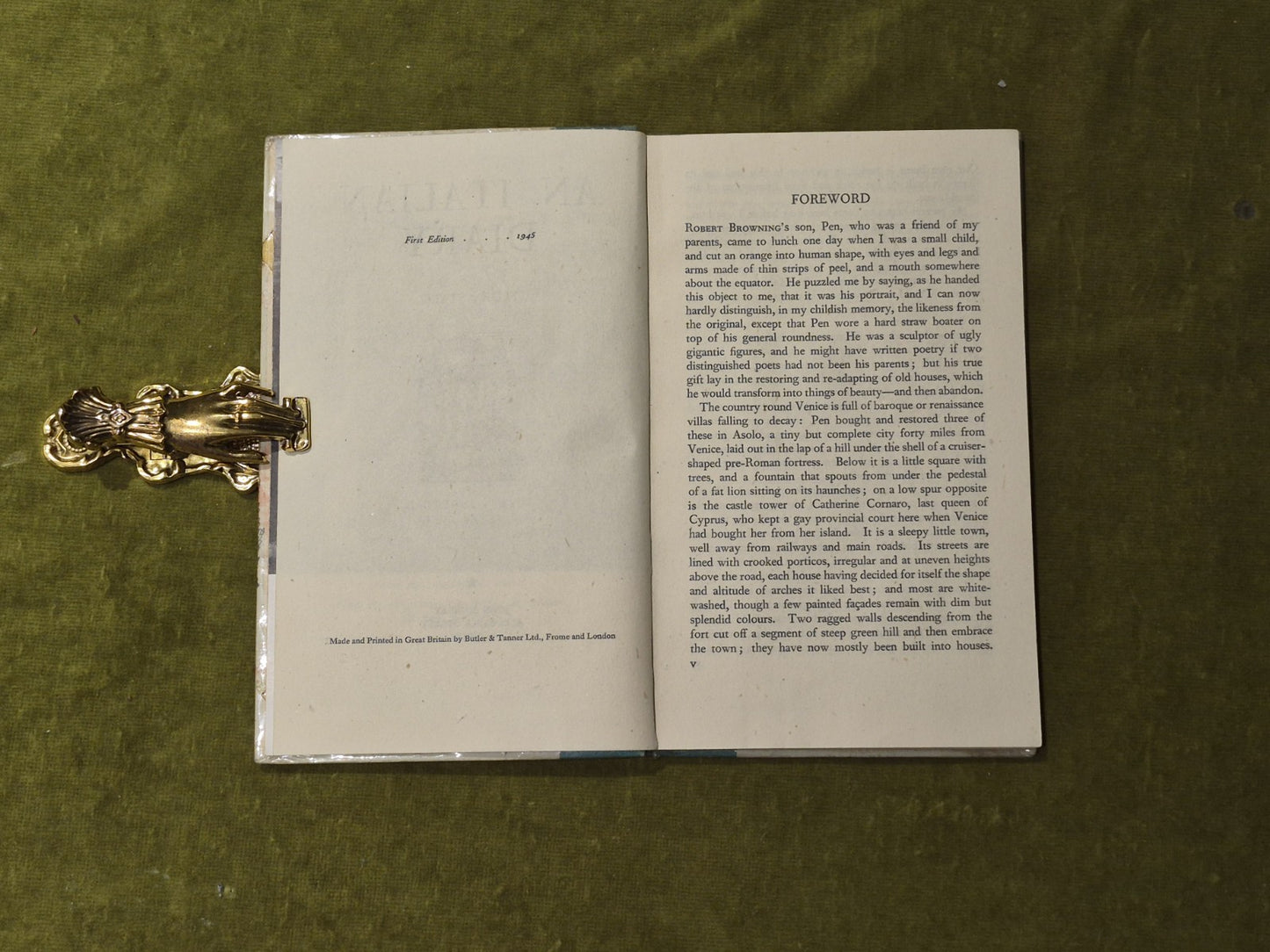 An Italian Diary by Flora Stark with a Foreword by Freya Stark , Murray 1945 1st5