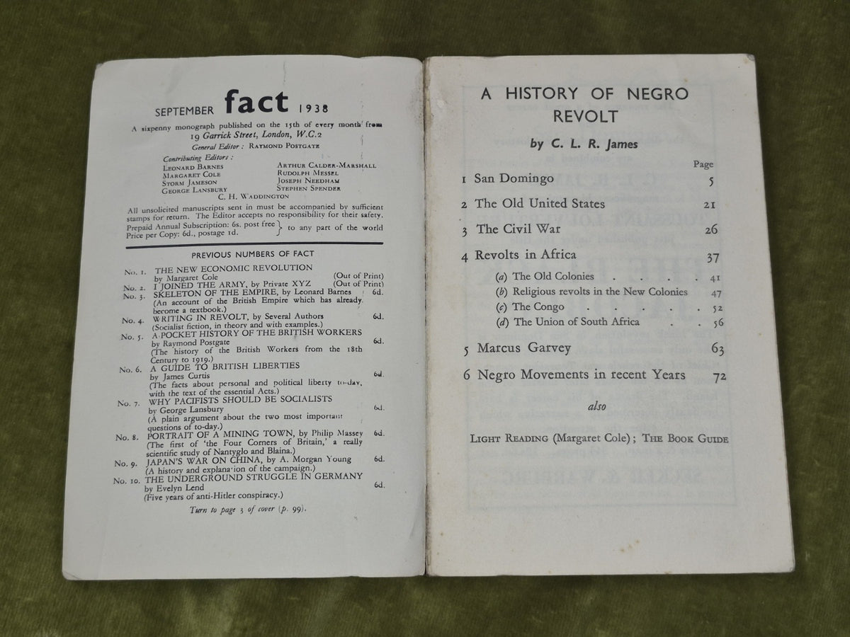 History of Negro Revolt FACT 1838 C L R James 3