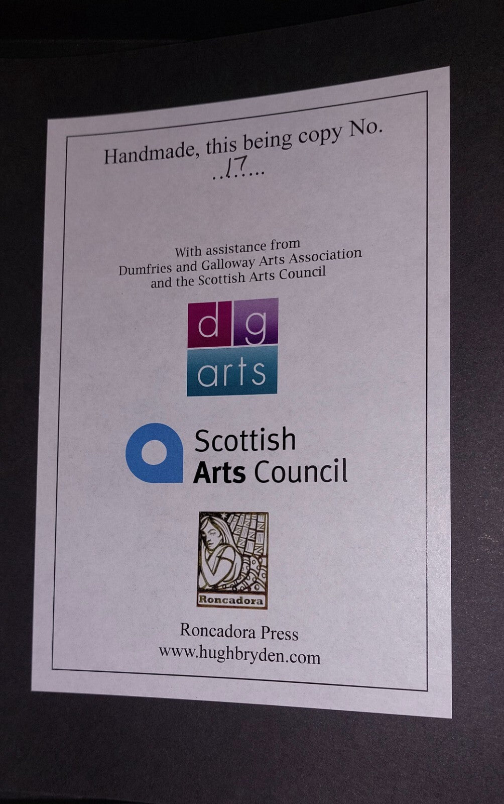 Rab Wilson 'Ye're There Horace. Limited Edition, Scots Poetry Collectable, Boxed20