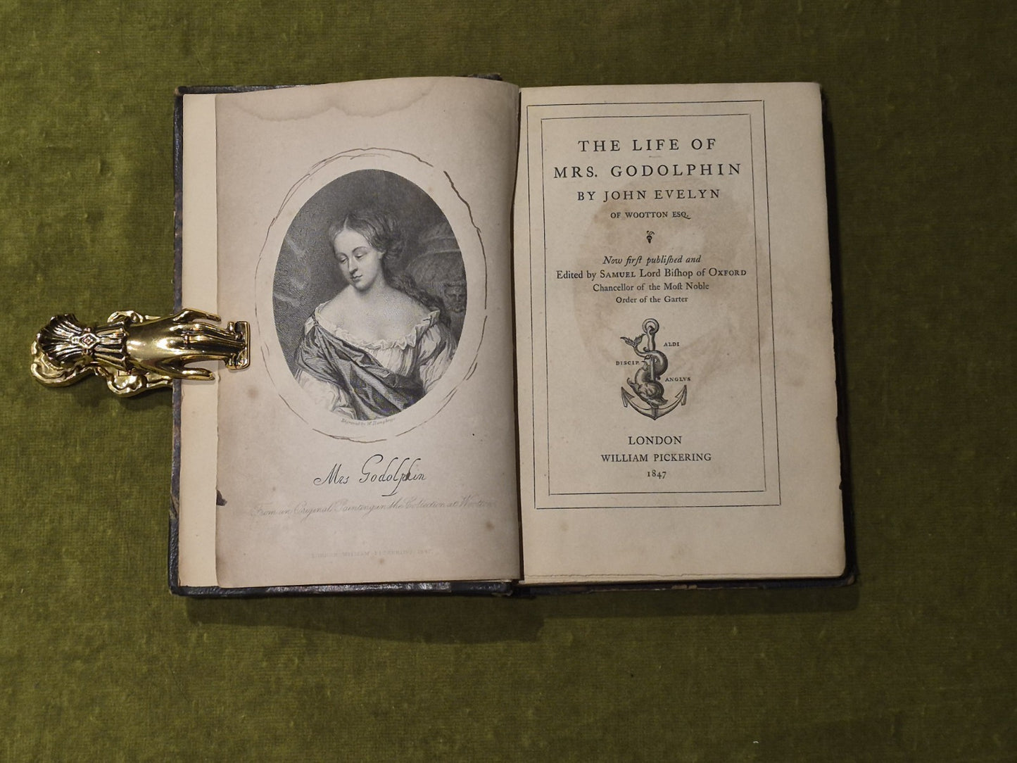 The Life of Mrs Godolphin - John Evelyn , William Pickering 1847 1st4
