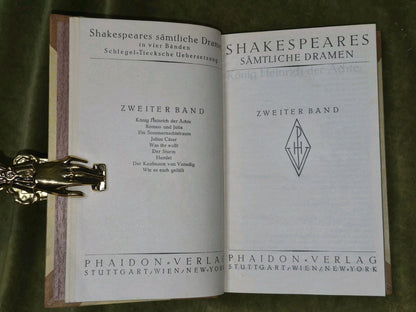Shakespeares Sämtliche Dramen Phaidon 4 Bänden Schlegel Tiecksche Übersetzung11