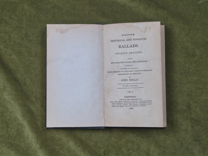 Scottish Historical and Romantic Ballads in 2 Vols- John Finlay, Ballantyne 18085