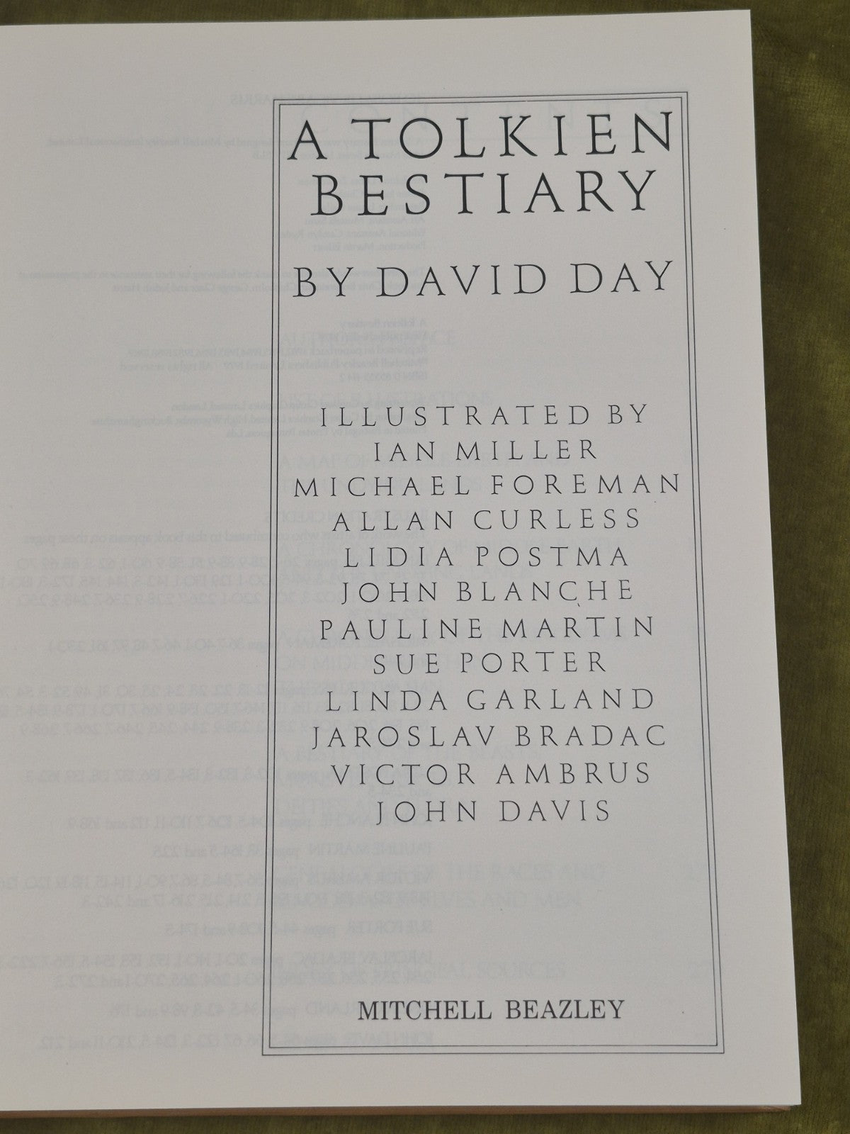 A Tolkien Bestiary David Day 1979 Hardback Near Fine6
