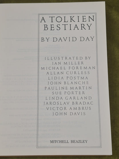 A Tolkien Bestiary David Day 1979 Hardback Near Fine6