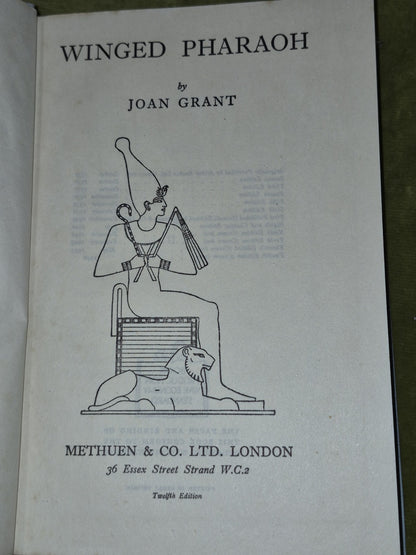 Winged Pharaoh Joan Grant Methuen 1946 Dustjacket Twelfth Edition5