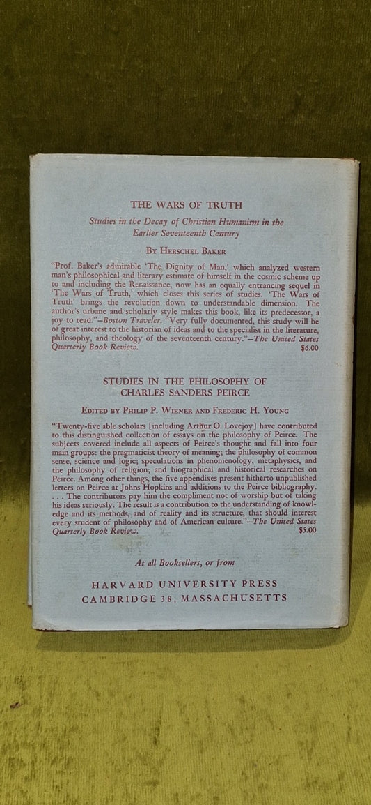 The Great Chain of Being A Study of the History Of An Idea  Arthur Lovejoy 19531